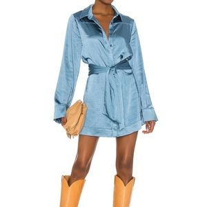 Camila Coelho Priscilla Mini Dress in Blue
